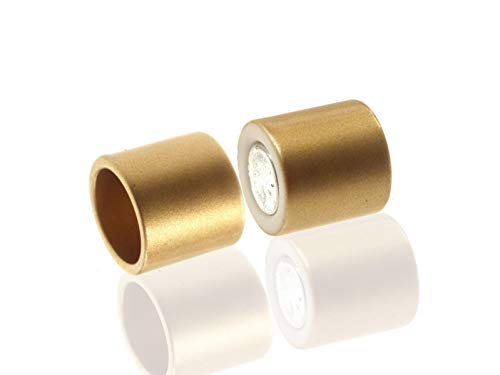 5 Stück Creative-Beads Magnetverschluss Powerclip Made in DE für Schmuck Ketten Armbänder 21x105mm 7mm innen gold matt von Creative-Beads