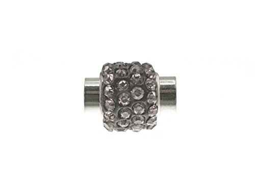 5 Stück Creative-Beads Magnetverschluss mit Strass Schnüren Kordel Bänder Schmuck Ketten einkleben 12x15mm innen 6mm von Creative-Beads
