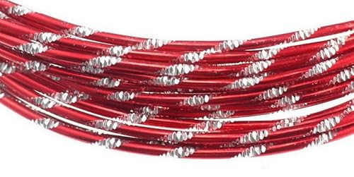 Aluminium Draht, diamond cut, 2mm, 5,00 m, rot von Creative-Beads