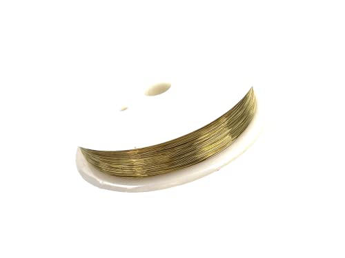 Basteldraht, Schmuckdraht Messing goldfarben 0,3mm 50m Spule von Creative-Beads
