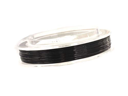 Creative-Beads Edelstahldraht, Stahlseil, 0,4mm, 100m Rolle, Schmuckdraht für Kette, Armband, nylon ummantelt hautverträglich reissfest, schwarz Creative-Beads Edelstahldraht, Stahlseil, 0,4mm, 100m Rolle, Schmuckdraht für Kette, Armband, nylon ummantelt hautverträglich reissfest, schwarz von Creative-Beads