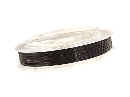 Creative-Beads Edelstahldraht, Stahlseil, 0,5mm, 100m Rolle, Schmuckdraht, Juwelierdraht für Kette, Armband, nylon ummantelt 100m braun von Creative-Beads