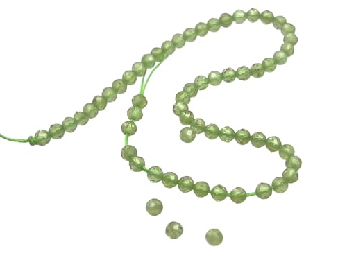 Creative-Beads Edelsteinperle 3mm peridot, ca. 65 Perlen zum auffädeln Halsketten und Schmuck selber machen von Creative-Beads