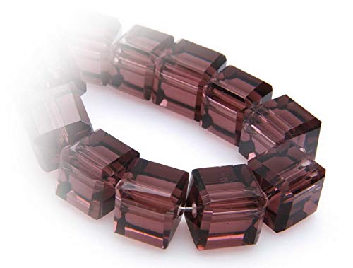 Creative-Beads Glasperle, Schliffperle, Würfel 8mm 40 Perlen amethyst, zum selber machen von Ohrringe, Armbänder, Kette, basteln, gestalten, dekorieren Creative-Beads Glasperle, Schliffperle, Würfel 8mm 40 Perlen amethyst, zum selber machen von Ohrringe, Armbänder, Kette, basteln, gestalten, dekorieren von Creative-Beads