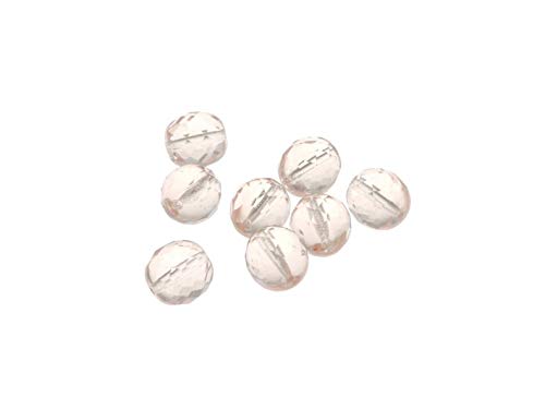 Creative-Beads Glasperle, Schliffperle feuerpoliert, rund, 12mm, 8 Stück rose von Creative-Beads