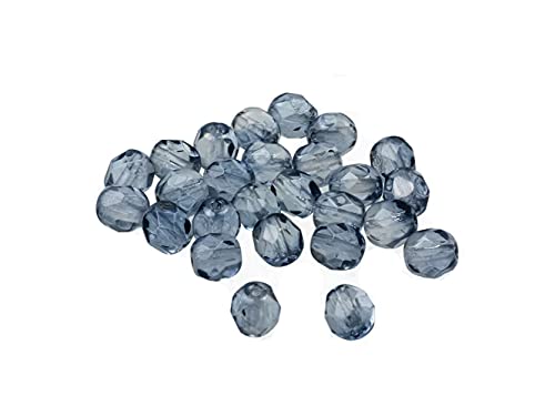 Creative-Beads Glasperle, Schliffperle feuerpoliert, rund, 6mm, 30 Stück grau-blau Creative-Beads Glasperle, Schliffperle feuerpoliert, rund, 6mm, 30 Stück grau-blau von Creative-Beads