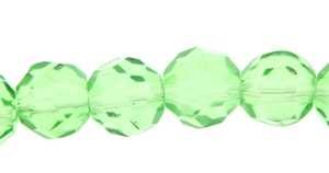 Creative-Beads Glasperle Crystal-Schliffperlen, zum auffädeln, Halsketten, Armband, Ohrringe und Schmuck selbermachen, 12mm Strang, ca. 28 St, peridot von Creative-Beads