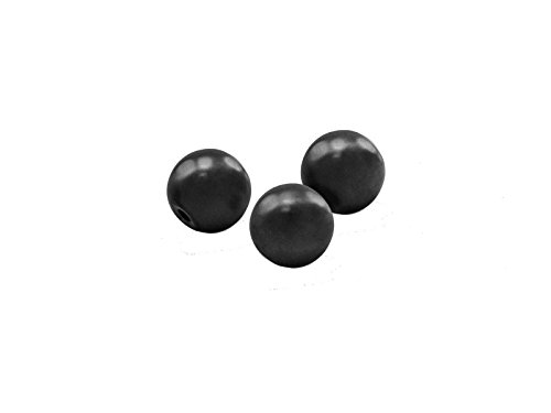 Creative-Beads Glasperlen, Wachsperle, 6mm, ca.70 Stück, schwarz, dekorieren, basteln, Schmuck selber machen von Creative-Beads