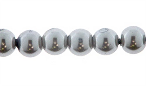 Creative-Beads Glasperlen, Wachsperlen 10mm 10 Stück, hellgrau, dekorieren, basteln, Schmuck selber machen von Creative-Beads