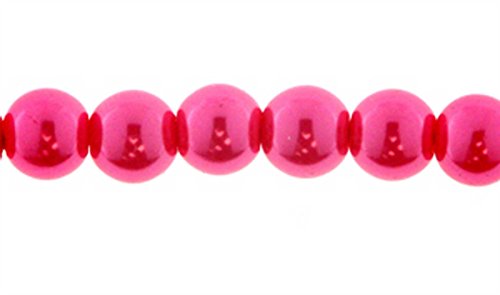 Creative-Beads Glasperlen, Wachsperlen 10mm 10 Stück, pink, dekorieren, basteln, Schmuck selber machen von Creative-Beads