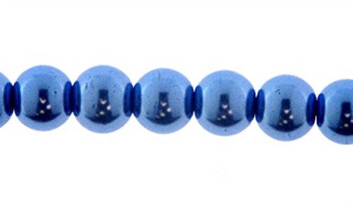 Creative-Beads Glasperlen, Wachsperlen 10mm 10 Stück, sapphire, dekorieren, basteln, Schmuck selber machen von Creative-Beads