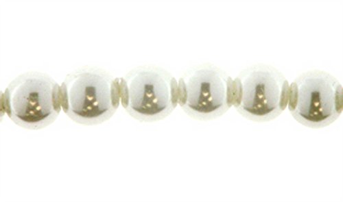 Creative-Beads Glasperlen, Wachsperlen 10mm 10 Stück, weiß, dekorieren, basteln, Schmuck selber machen von Creative-Beads
