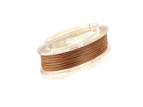 Creative-Beads Juwelierdraht, Schmuckdraht aus Edelstahl, Stahlseil, 0,5mm, für Kette, Armband, nylon ummantelt hautverträglich reißfest, 10m Rolle rosegold um Schmuck selber zu machen von Creative-Beads