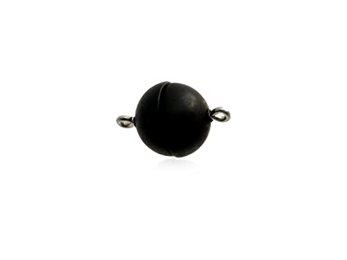 Creative-Beads Magnetverschluss Kugel, rund 15mm schwarz matt für Schmuck Ketten und Armbänder. extra starker Magnet von Creative-Beads