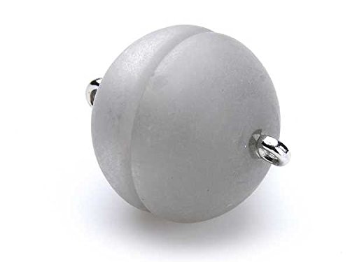 Creative-Beads Magnetverschluss für Halsketten Schmuck extra starker Magnet 20mm rund matt grau von Creative-Beads