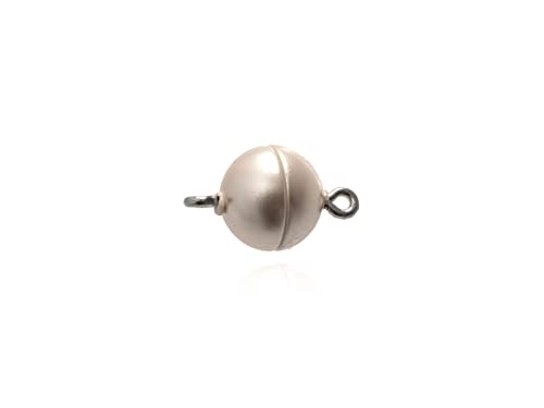 Creative-Beads Magnetverschluss für Ketten und Schmuck 12mm rund champagner Made in DE starker Magnet von Creative-Beads