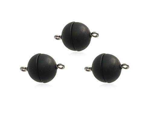Creative-Beads Magnetverschluss für Ketten und Schmuck 3 Stück extra starker Magnet für Armband Kette Kugel rund 15mm schwarz matt Creative-Beads Magnetverschluss für Ketten und Schmuck 3 Stück extra starker Magnet für Armband Kette Kugel rund 15mm schwarz matt von Creative-Beads