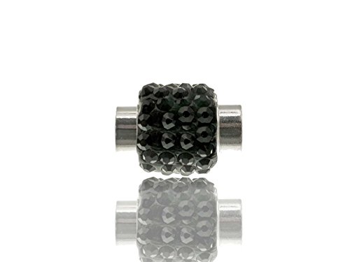 Creative-Beads Magnetverschluss mit Strass z. einkleben v. Schnüren Kordel Bänder Ketten 12x15mm innen 6mm 3 Stück von Creative-Beads