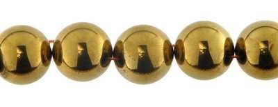 Creative-Beads Perlen Magnetperle extra stark 10mm Strang 40 cm. ca. 40 Stck gold, zum selber machen von Schmuck, Deko und basteln von Creative-Beads