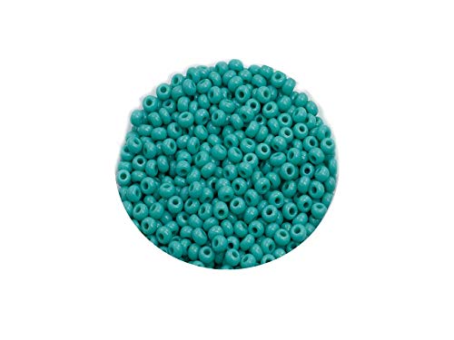 Creative-Beads Rocailles, Glasperlen, 2.6mm (9-0), mehr als 3000 Perlen, satte Farben, 50gr. Beuteltürkis, von Creative-Beads