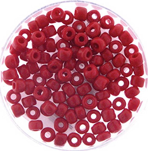 Creative-Beads Rocailles, böhmische Glasperlen, 6-0 4mm 14g, opak rot um Schmuck, Deko, Armband selbst Machen von Creative-Beads