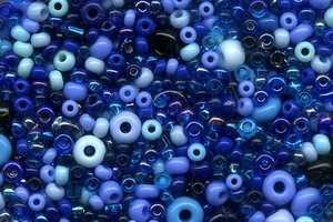 Creative-Beads Rocailles, böhmische Glasperlen, Mischung blue 14g um Schmuck, Deko, Armband selber zu machen oder von Creative-Beads