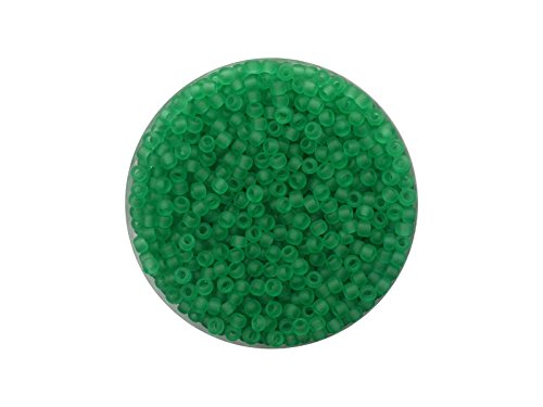 Creative-Beads Toho Rocailles (japanische Glasperlen) 11/0, ca. 2,1mm, 14g, TR72F Transparent-Frosted Dk Peridot hochwertigen Schmuck, Armband, Kette, Ohrring etc. selbermachen, von Creative-Beads