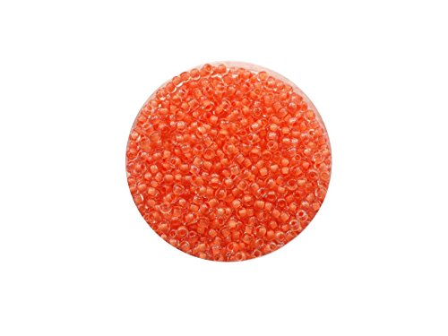 Creative-Beads Toho Rocailles (japanische Glasperlen) 11/0, ca. 2,1mm, 14g, TR964 Crystal Dark Coral-Lined hochwertigen Schmuck, Armband, Kette, Ohrring etc. selbermachen, von Creative-Beads