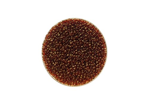 Creative-Beads japanische Glasperlen Rocailles von Toho, ca.1,5mm, 5g, ca. 2600Perlen, TR329 Gold-Lustered African Sunset, japanische Glasperlen zum auffädeln, nähen, basteln selber machen von Creative-Beads