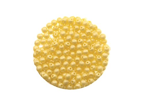 Glasperle, rund, 3mm, ca.200St, wachsfarben, pastell gelb, Schmuck selbstmachen, basteln dekorieren Glasperle, rund, 3mm, ca.200St, wachsfarben, pastell gelb, Schmuck selbstmachen, basteln dekorieren von Creative-Beads