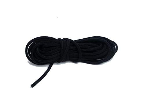 Gummischnur, Stretchband, elastischer Faden, rund 3mm 4,00m Zuschnitt schwarz sofort versandfertig Handarbeit nähen selber Machen von Creative-Beads
