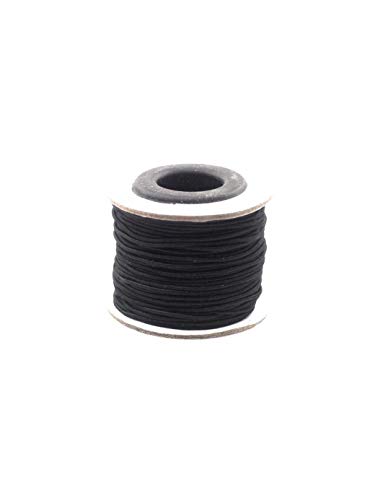 Gummischnur, Stretchband, elastischer Faden, schwarz, 1mm-20meter zum auffädeln von Perlen, basteln Armbänder und Schmuck selber Machen von Creative-Beads