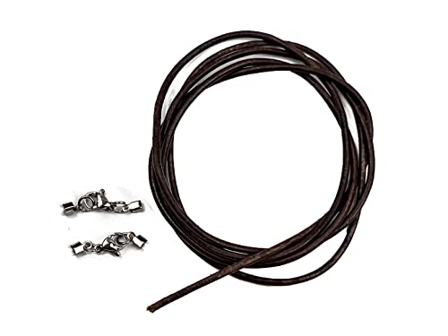 Lederkette Lederband Ledercollier f. Damen Herren Lederschnur braun Rindsleder 3mm in Deutschland hergestellt ca. 1 00m lang mit Edelstahl Lederbandverschluss zum selbst montieren Lederkette Lederband Ledercollier f. Damen Herren Lederschnur braun Rindsleder 3mm in Deutschland hergestellt ca. 1 00m lang mit Edelstahl Lederbandverschluss zum selbst montieren von Creative-Beads