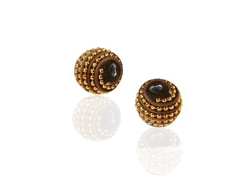 Metallicperle Candy, 10 Stück, ca 14mm gold/khaki für selbst gemachten Schmuck, Ketten, Armbänder, Deko, basteln von Creative-Beads