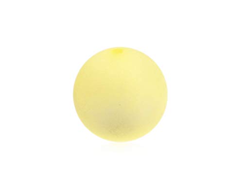 Polarisperlen zum Schmuck selbermachen matt 10mm,30Stück, pastell, gelb von Creative-Beads