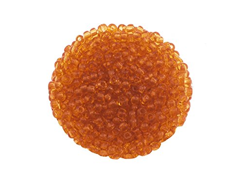 Rocailles, Glasperlen, 2.6mm (9-0-10-0), transparent, 50gr.-mehr als 3000 Perlen- Beutel. zum auffädeln, basteln, dekorieren. Schmuck selber machen, orange, von Creative-Beads
