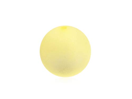 creative-beads Polarisperle matt 12mm, 20Stück, pastell, gelb von Creative-Beads