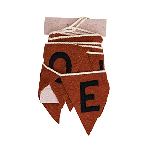 Creative Co-Op Handgefertigter Wollfilz-Wimpelbanner Happy Halloween, 183 cm, Orange und Schwarz Creative Co-Op Handgefertigter Wollfilz-Wimpelbanner Happy Halloween, 183 cm, Orange und Schwarz von Creative Co-op