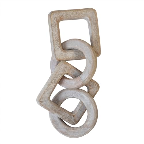 Creative Co-Op Mango Wood Chain Décor, Whitewashed Mangoholzkettendekor, weiß gekalkt, Holz, Whitewash Creative Co-Op Mango Wood Chain Décor, Whitewashed Mangoholzkettendekor, weiß gekalkt, Holz, Whitewash von Creative Co-op