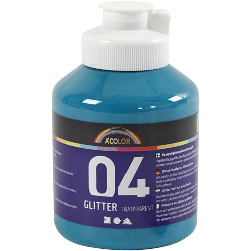 A-Color Acrylfarbe, Türkis, Türkis mit Glitzer-Effekt, 500ml A-Color Acrylfarbe, Türkis, Türkis mit Glitzer-Effekt, 500ml von Creative Company