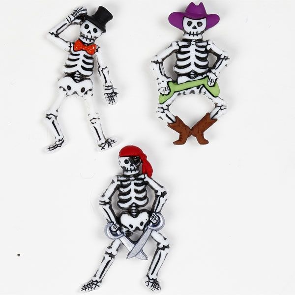 Skelett-Knöpfe zum Basteln, Verzieren, Dekorieren, 3,5cm, 3er Pack, geformt Skelett-Knöpfe zum Basteln, Verzieren, Dekorieren, 3,5cm, 3er Pack, geformt von Creative Company