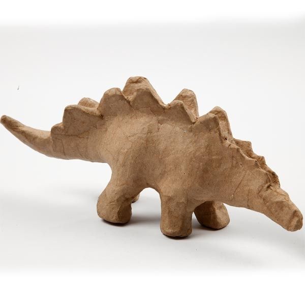 Stegosaurus Figur Pappmaschee 22cm, Dinofigur als Rohling, 22cm von Creative Company