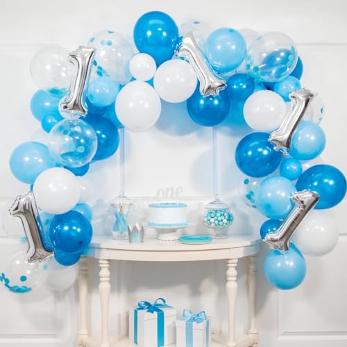 Ballonbogen-Set für den ersten Geburtstag, 3 m, Blau von Creative Converting