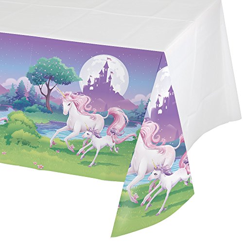 Creative Converting Einhorn Fantasy Bordüre Print Kunststoff Tischdecke 54x102 von Creative Converting