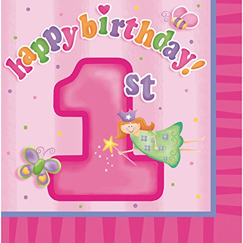 Creative Converting Fun at One Happy First Birthday Girl Servietten, Mädchen, 16 Count von Creative Converting