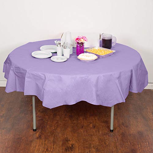 Creative Converting Tablecover-1 Stück Kunststoffunterlegte achteckige Papiertischdecke, Lavendelfarben von Creative Converting