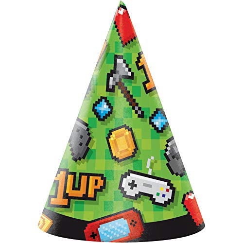 Creative Party PC336680 Game Party Hüte für Kinder, 8 Stück, grün von Creative Converting