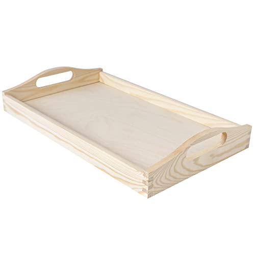 Creative Deco Größe Serviertablett Tablett Holz mit Griff | 39,5 x 24 x 6,3 cm | Unbehandelt Holztablett Perfekt zum Servieren, Dekorieren, Küche und Frühstück Creative Deco Größe Serviertablett Tablett Holz mit Griff | 39,5 x 24 x 6,3 cm | Unbehandelt Holztablett Perfekt zum Servieren, Dekorieren, Küche und Frühstück von Creative Deco