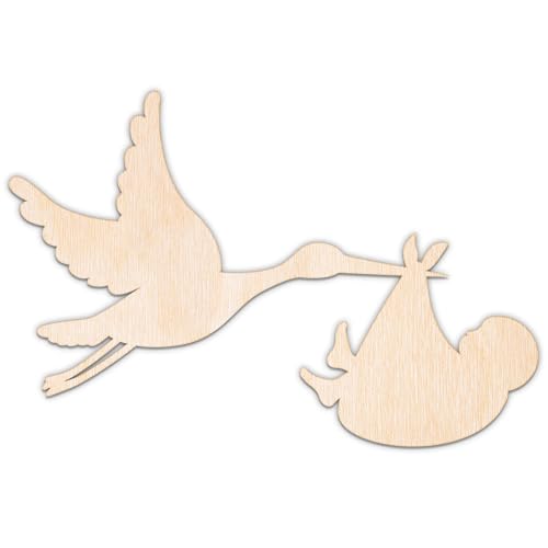 Creative Deco Personalisierte Babyparty Deko aus Sperrholz 3mm | Storch | 10-100 cm | Baby Shower Baby Party Dekoration | Lasergeschnittene Sperrholzausschnitte für Decoupage, zum Bemalen Creative Deco Personalisierte Babyparty Deko aus Sperrholz 3mm | Storch | 10-100 cm | Baby Shower Baby Party Dekoration | Lasergeschnittene Sperrholzausschnitte für Decoupage, zum Bemalen von Creative Deco