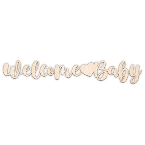 Creative Deco Personalisierte Babyparty Deko aus Sperrholz 3mm | Welcome Baby Schriftzug | 10-100 cm | Babyshower Party Dekoration | Lasergeschnittene Sperrholzausschnitte für Decoupage, zum Bemalen Creative Deco Personalisierte Babyparty Deko aus Sperrholz 3mm | Welcome Baby Schriftzug | 10-100 cm | Babyshower Party Dekoration | Lasergeschnittene Sperrholzausschnitte für Decoupage, zum Bemalen von Creative Deco